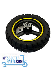 Mercane G2 Max Electric Scooter Front Wheel Assembly with pre-installed tire and wheel bearings for easy installation and durable performance."